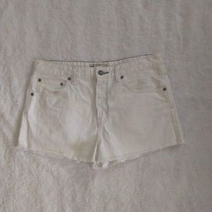 Free People High rise Button Fly Denim Shorts